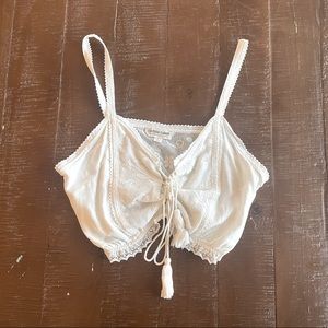 White Cropped Tank Top